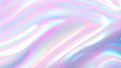 Obraz premium Holographic background seamless trendy iridescent light foil texture. Soft holographic pastel unicorn marble background pattern. Modern pearlescent blurry abstract swirl illustration.
