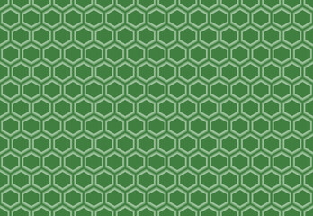シームレス背景素材 和柄 亀甲模様 緑