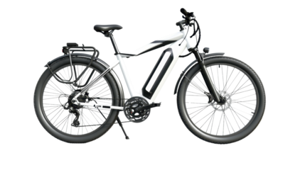 Modern Electric Bicycle on transparent background