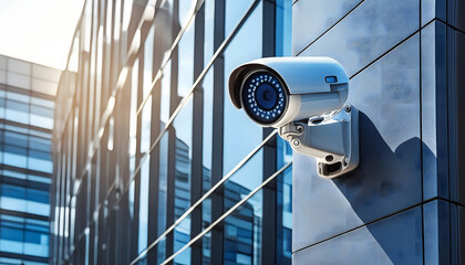  CCTV camera on a corporate building exterior wall _1(82)