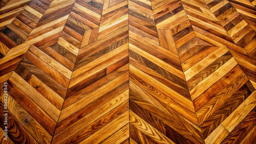Wall mural richly textured wooden parquet floor surface with intricate patterns and warm wood tones ideal for b