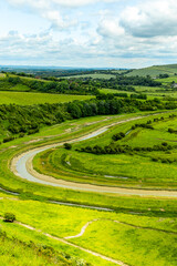 Kurzer Zwischenstop am landschaftlichen Highlight White Horse im Nationlapark bei Litlington -...