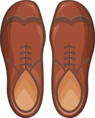 Pair of stylish brown leather shoes standing upright, perfect for a businessman or anyone who wants to look sharp