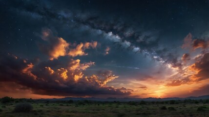 Fototapeta premium Beautiful view of cloudscape in skies, cloudy landscape