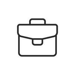 Briefcase, linear style icon. Business and professional tool. Editable stroke width