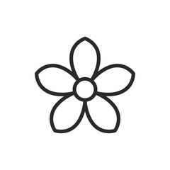 Obraz premium Flower, linear style icon. nature and simplicity. Editable stroke width