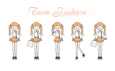 10代女の子のファッションセット