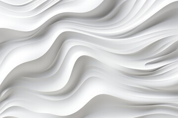  3d render of white wavy abstract background. grey and soft lines, gradients.