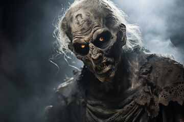 Evil zombie lurking in the shadows. Generative AI
