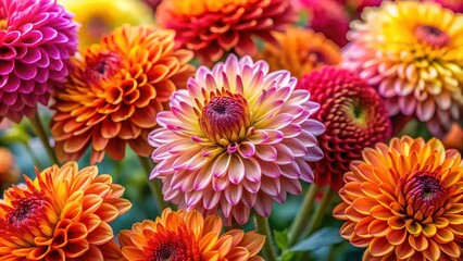 Close-up of vibrant chrysanthemum flowers in full bloom, chrysanthemum, flowers, nature, garden, background, floral, colorful