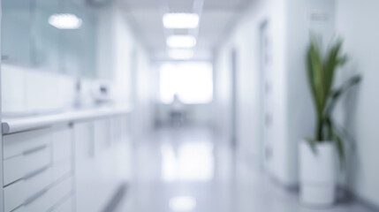 Blurred background image of clinic with defocus effect. Blur background image concept image for health advertising.