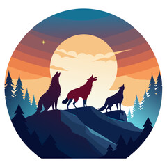 Wilki wyjące do księżyca