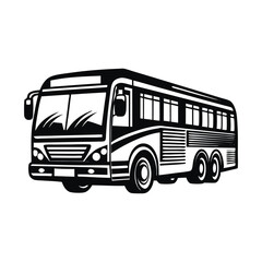 school bus hand drawn vector illustration