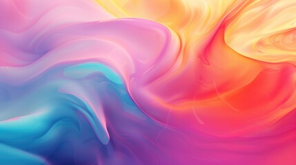 Obraz premium Fluid Design. Soft Gradient Paint in Colorful Wave Abstract Art Background
