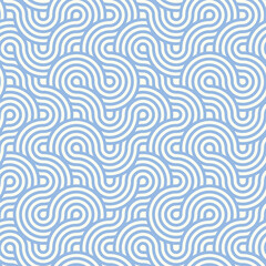 Seamless wave instant noodles pattern. Abstract geometric vector background for backdrop, wallpaper, fabric, interior design, craft and others, vector illustration, Asian culture, common geometric