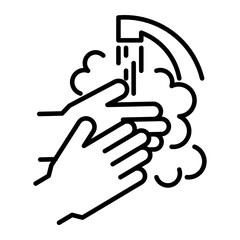wash hand icon sign, washing hand icon