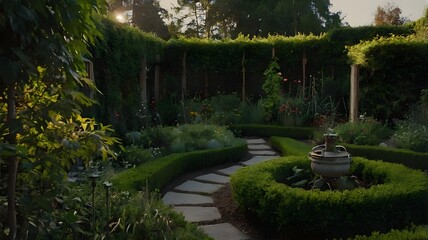 Naklejka premium garden in the park