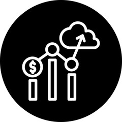 Futures Trading Vector Line White Circle Black