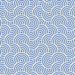 Fototapeta premium Seamless wave instant noodles pattern. Abstract geometric vector background for backdrop, wallpaper, fabric, interior design, craft and others, vector illustration, Asian culture, common geometric
