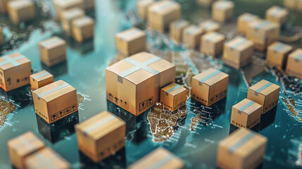 Cross-border e-commerce packages.