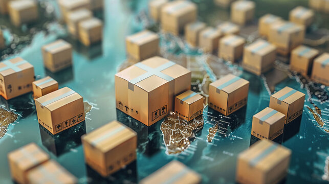 Cross-border e-commerce packages.