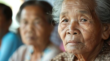 A scene where seniors meet with government officials to discuss poverty alleviation programs indicating the need for active engagement with policymakers to address elderly poverty