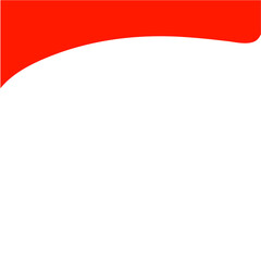 Red Banner Top Divider. Separator For Banners, Apps, Posters. Isolated Vector Illustration