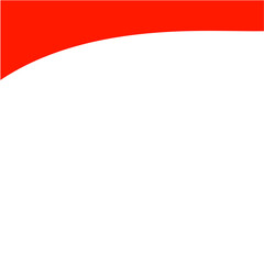 Red Banner Top Divider. Separator For Banners, Apps, Posters. Isolated Vector Illustration