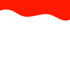 Naklejka premium Red Banner Top Divider. Separator For Banners, Apps, Posters. Isolated Vector Illustration