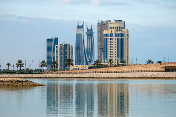 Fototapeta premium Lusail Skyline view form Pearl Qatar 