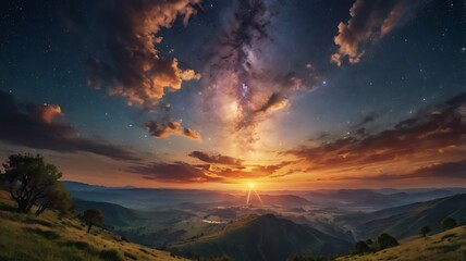 Fototapeta premium Beautiful view of cloudscape in skies, cloudy landscape