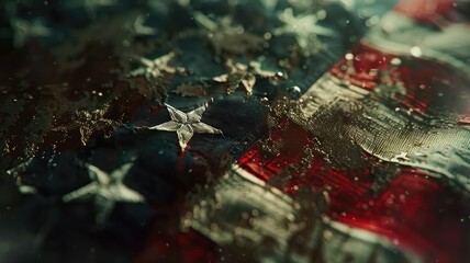 Representation of the american flag for us national loyalty day celebration.