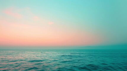 Fototapeta premium A Picture of the Ocean with a Bright Pink Sky in the Background - Generative AI