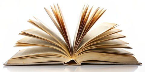 Opened book browsing pages shuffling, isolated, book, pages, reading, education, flipping, literature, study, learning