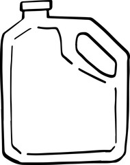 cartoon plastic bottle drawing.