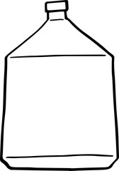 cartoon plastic bottle drawing.