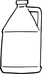 cartoon plastic bottle drawing.