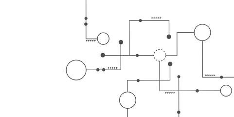Abstract geometric Circuit connect lines and dots, Vector design Network technology and Connection concept.