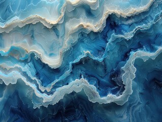 Fototapeta premium An abstract representation of melting glaciers with cool blue tones blending into warmer hues. 