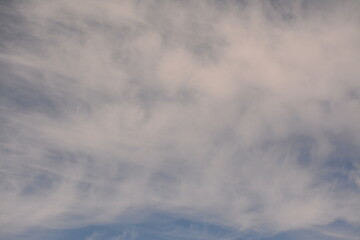 Fototapeta premium White bushy clouds on a clear day. Background