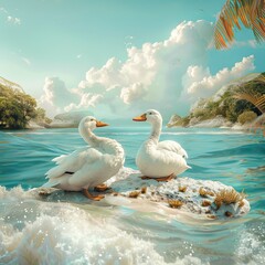 Obraz premium Duck Image, Generative AI