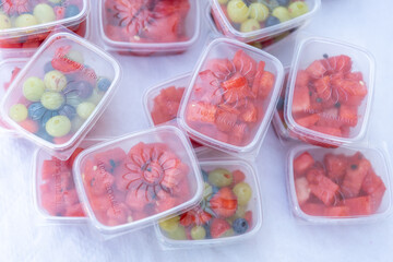 fruits in a small plastic container