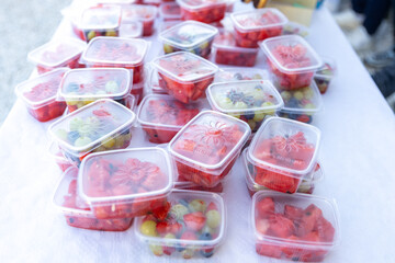 fruits in a small plastic container 