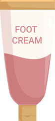 Pink foot cream tube standing up, promoting foot health and hygiene