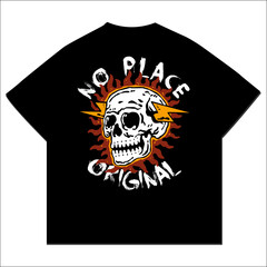 Streetwise Psychosis Grunge Skull Graphic for Urban Wear