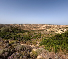 View of canyon on Kos island, Greece. 