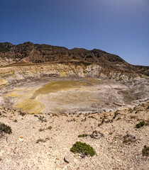 View of Nisyros volcano, Greece. 