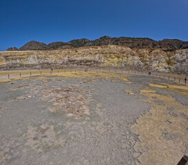 View of Nisyros volcano, Greece. 