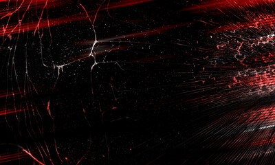 grunge abstract background damaged screen. Red glitch noise on black texture scratched with dust.Absctract scratched background. Retro texture. Grunge paper .Unique Design Abstract Digital Pixel Noise