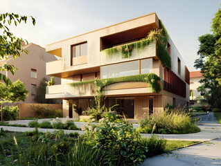 Fototapeta premium New luxury residential buildings, stylish office building, Premium Apartments and flat building, City building